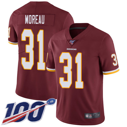 Washington Redskins Limited Burgundy Red Men Fabian Moreau Home Jersey NFL Football #31 100th->washington redskins->NFL Jersey